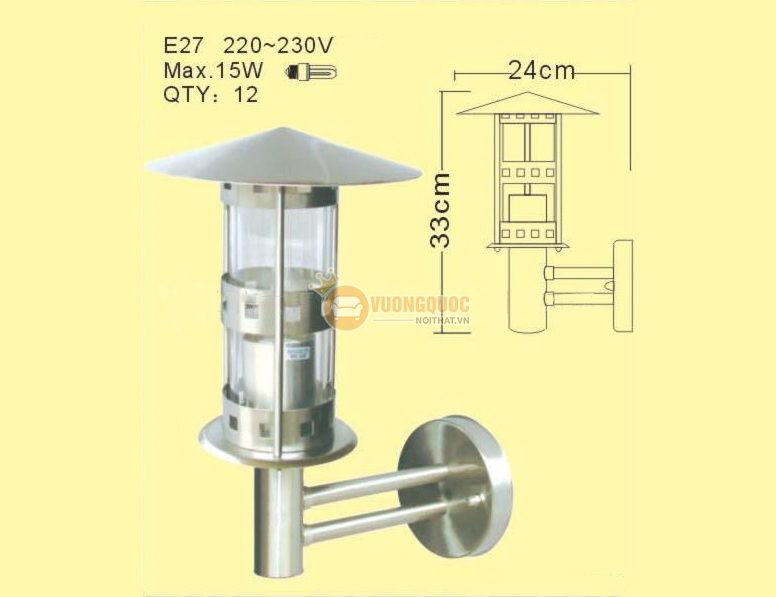Đèn tường trang trí ngoài trời ROL235-1